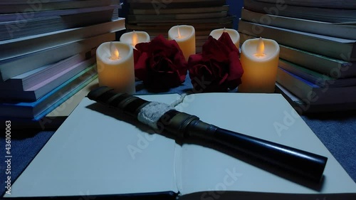 still life with books