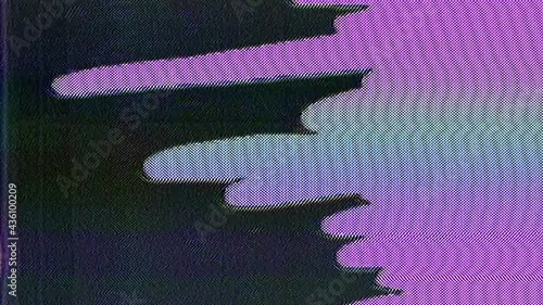 Analog Video Art Multicolored Abstract Shapes Signal Distortion