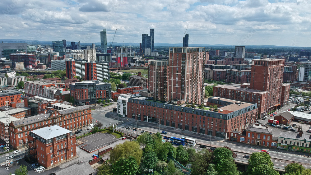 City of Manchester & Salford, England, Britain.	