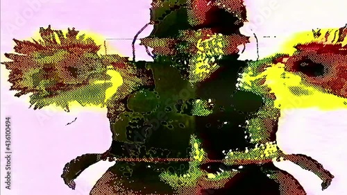 Analog Video Art Multicolored Abstract Shapes Signal Distortion