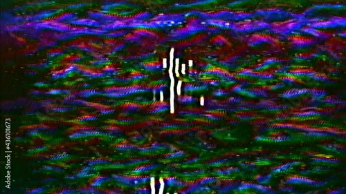 Analog Video Art Multicolored Abstract Shapes Signal Distortion