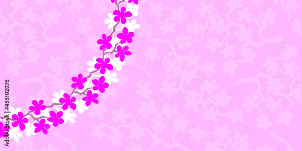 Floral banner with beautiful pink and white blossom flowers branch Sakura. Paper banner with the copy space text. Trendy Design Template. Postcard good for wedding invitation, Mother, Women day. Floral banner with beautiful pink and white blossom flowers branch Sakura. Paper banner with the copy space text. Trendy Design Template. Postcard good for wedding invitation, Mother, Women day.
