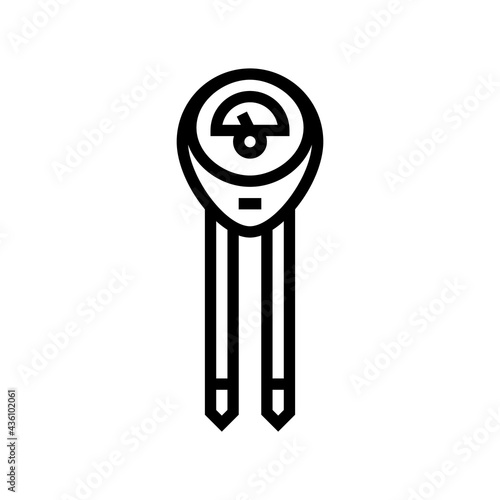 acidity meter device line icon vector. acidity meter device sign. isolated contour symbol black illustration