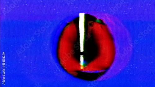 Analog Video Art Multicolored Abstract Shapes Signal Distortion