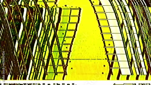 Analog Video Art Multicolored Abstract Shapes Signal Distortion