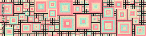 Abstract Geometric Pattern generative computational art illustration