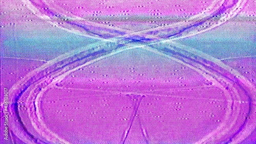 Analog Video Art Multicolored Abstract Shapes Signal Distortion