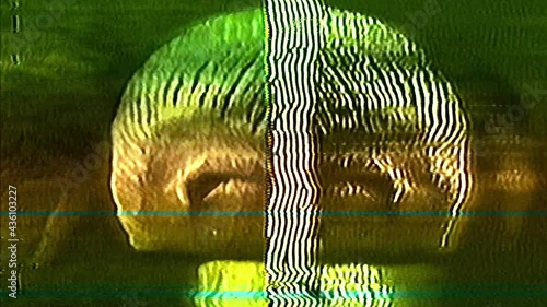 Analog Video Art Multicolored Abstract Shapes Signal Distortion