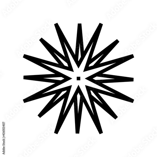 sea urchin line icon vector. sea urchin sign. isolated contour symbol black illustration