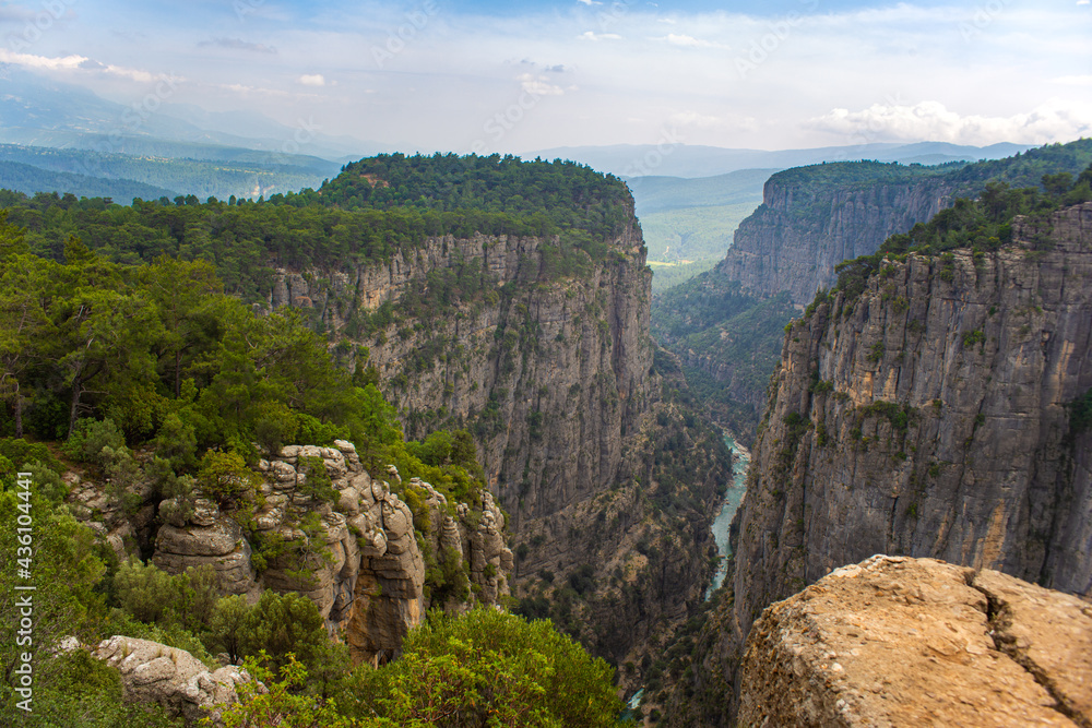 View from the top to the valley in Tazı Kanyonu Turkey