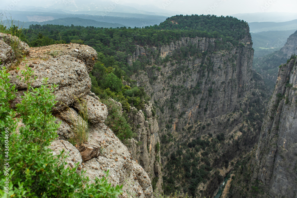 View from the top to the valley in Tazı Kanyonu Turkey