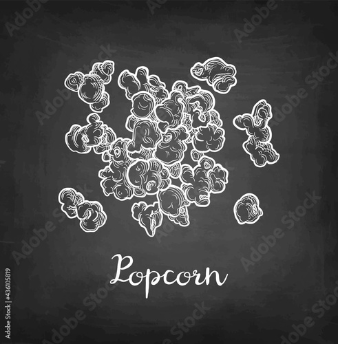 Chalk sketch of popcorn.
