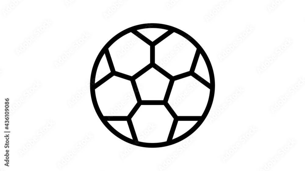 Soccer Ball Animation Flat line icons design animation icon Line drawing Stock video 4K. Alpha Channel Soccer Ball Animation Flat line icons design animation icon Line drawing Stock video 4K. Alpha Channel