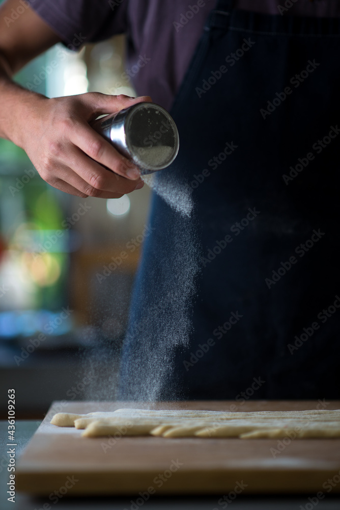 flour and pasta dough