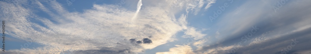 panoramic of sky and clouds 