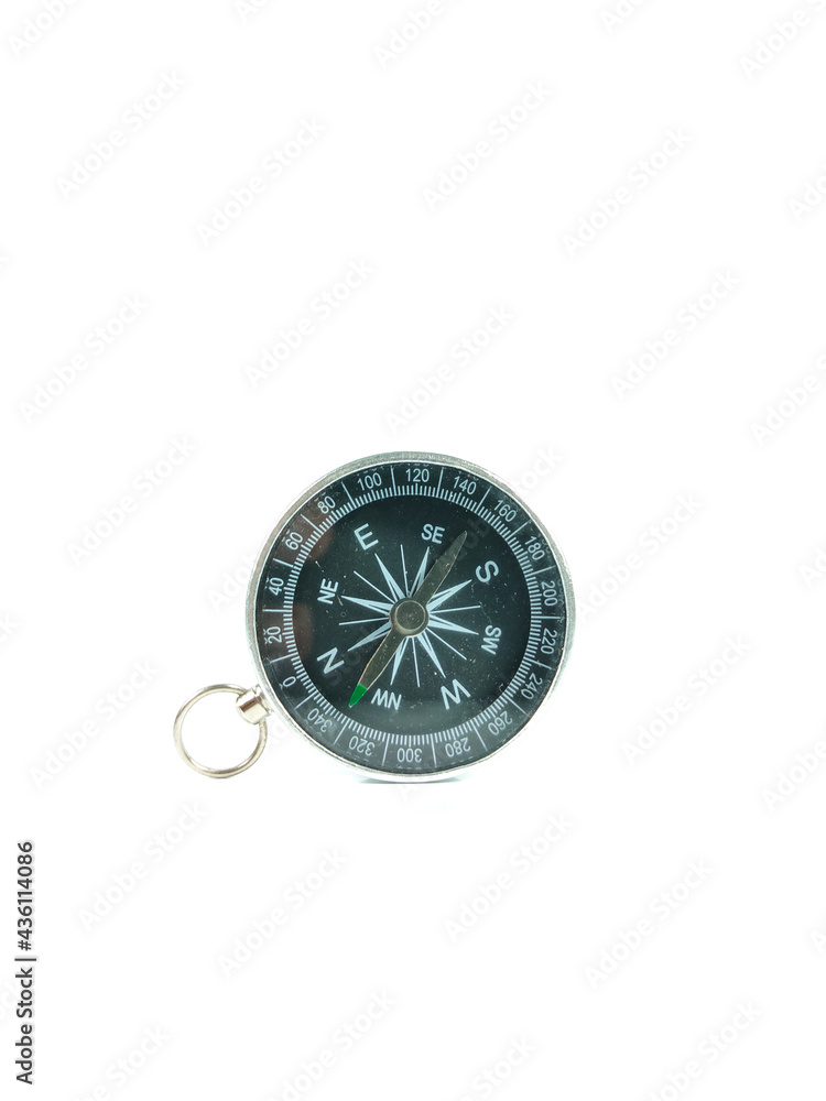 Compass isolated on white background with copy space.