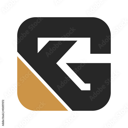 Alphabet letters Initials Monogram logo KG, GK, K and G