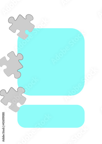 Vertical illustration format A4 - the design of the screen of the phone or tablet for inscriptions and photos