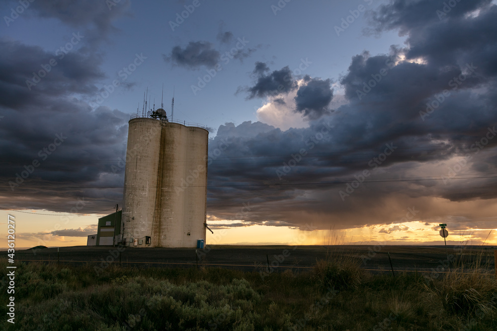 Grain elevator and storm