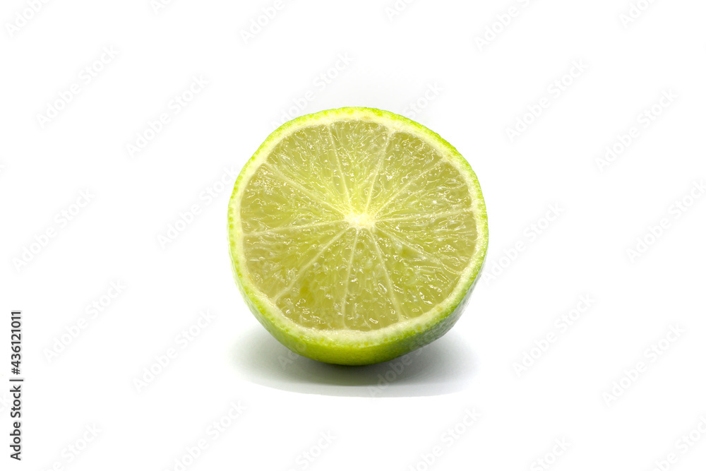 half green lemon on white background, half lemon on the white background, fruit on the white background half green lemon on white background, half lemon on the white background, fruit on the white background
