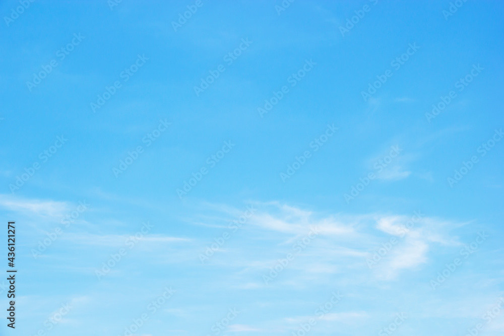 Blue sky background and white clouds soft focus, and copy space horizontal shape Blue sky background and white clouds soft focus, and copy space horizontal shape