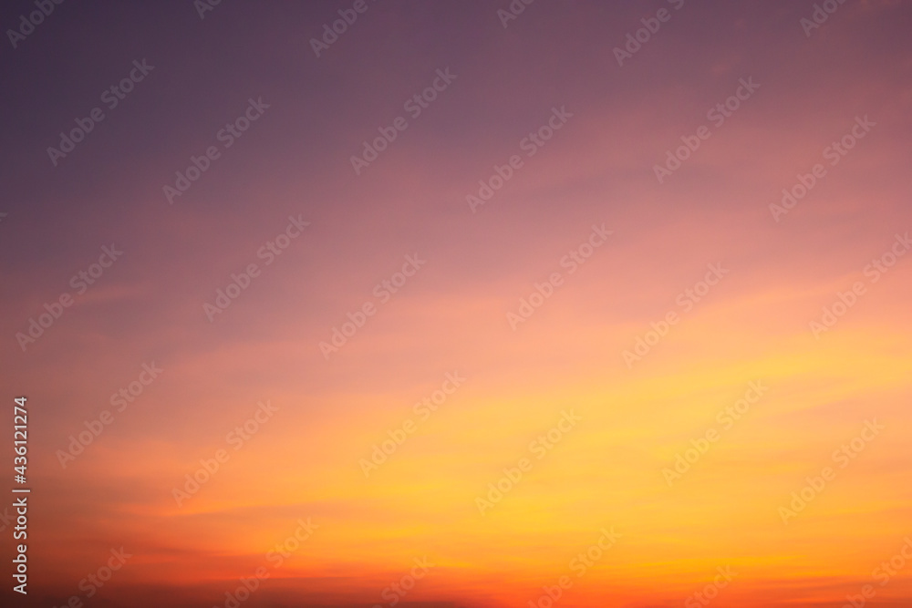 Dreamy purple sky twilight background and sunlight with copy space Dreamy purple sky twilight background and sunlight with copy space