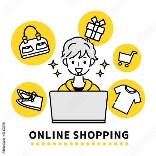 オンラインショッピング　男性