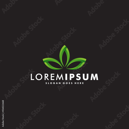 leaf logo design. nature icon logotype