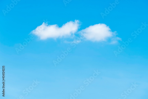 White and smooth cloud on blue sky background with copy space.