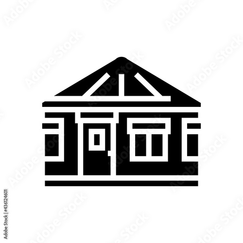 yurt house glyph icon vector. yurt house sign. isolated contour symbol black illustration
