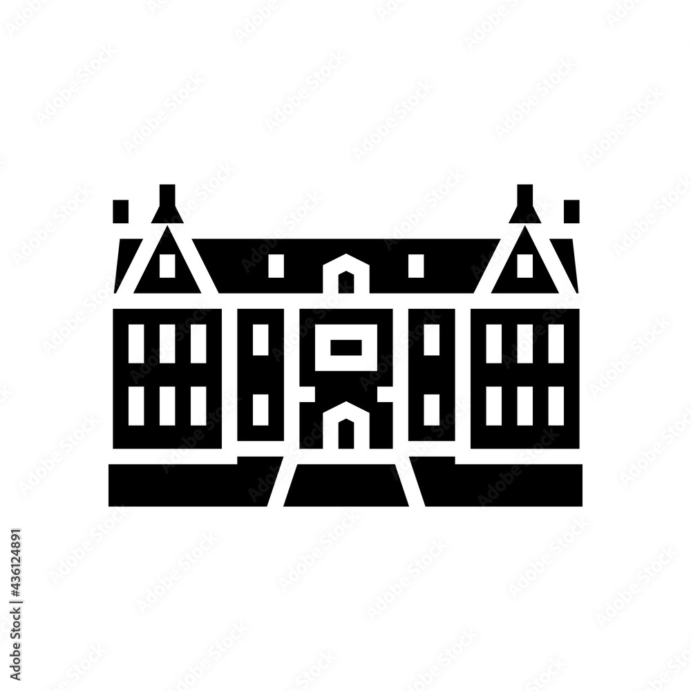 mansion house glyph icon vector. mansion house sign. isolated contour symbol black illustration