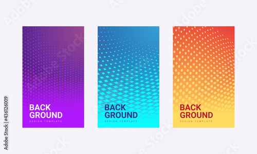 Modern minimal geometric background covers design. Colorful geometric halftone gradients.background modern template design for web, banner, corporate brochures, Annual report covers