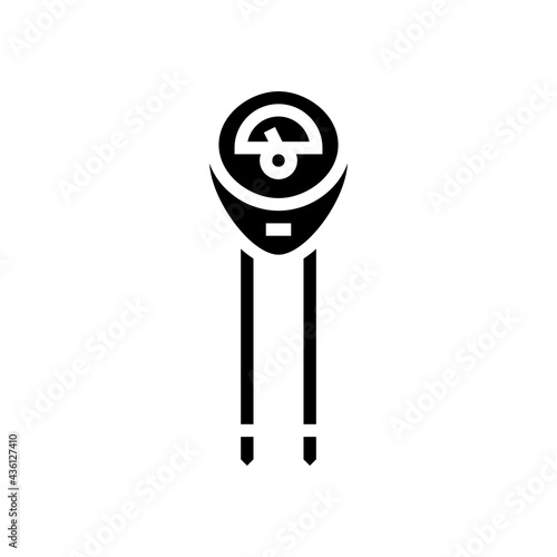 acidity meter device glyph icon vector. acidity meter device sign. isolated contour symbol black illustration