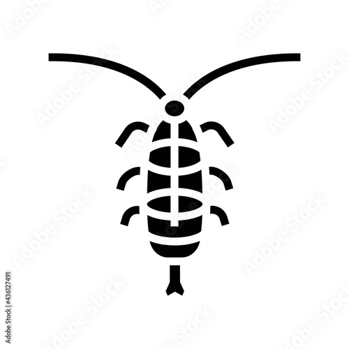 zooplankton ocean glyph icon vector. zooplankton ocean sign. isolated contour symbol black illustration