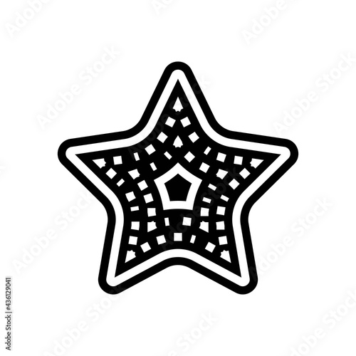 star ocean glyph icon vector. star ocean sign. isolated contour symbol black illustration