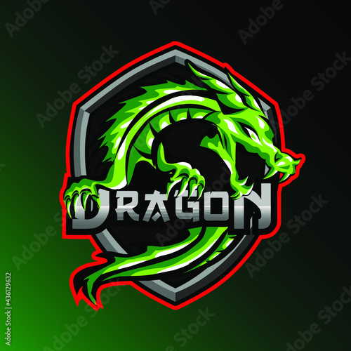 Mythological animals dragon sport esport gaming mascot logo template for your team