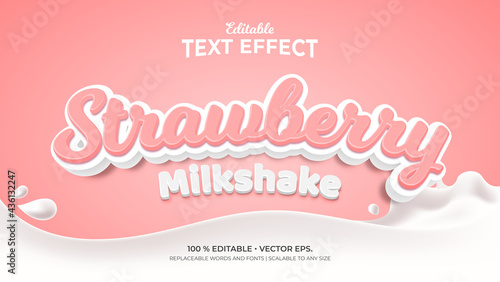 Strawberry 3d Style Editable Text Effects Template