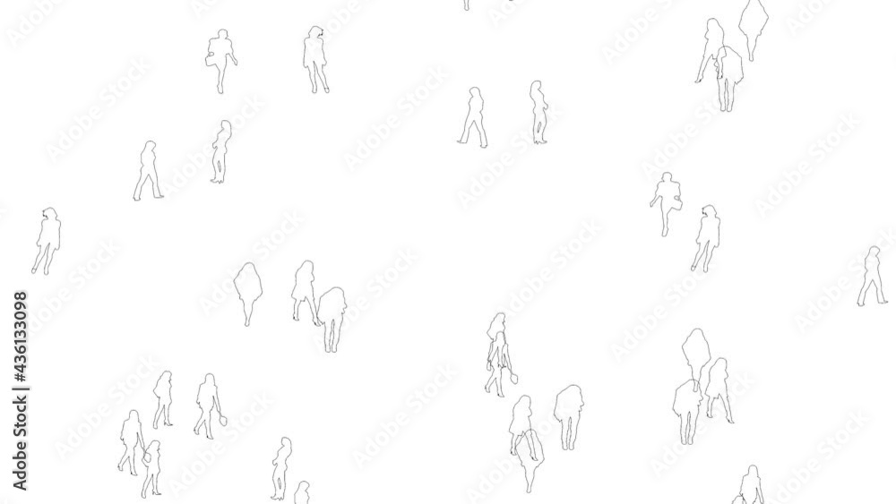 A crowd of people animation. Infographics. 4K A crowd of people animation. Infographics. 4K