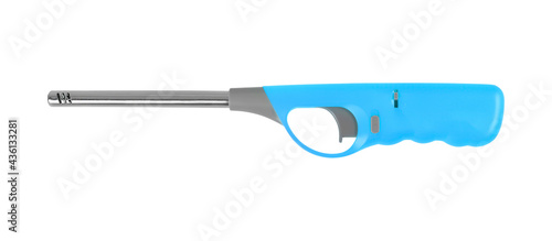 Quadro su tela Gas lighter gun for gas-stove isolad on white background ,clipping path included for design
