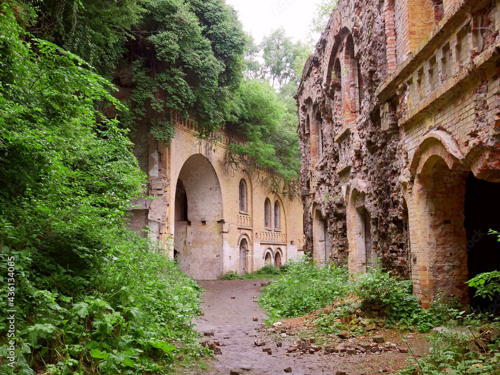 Part of unique abandoned big military fortification in Rivne region, Ukraine