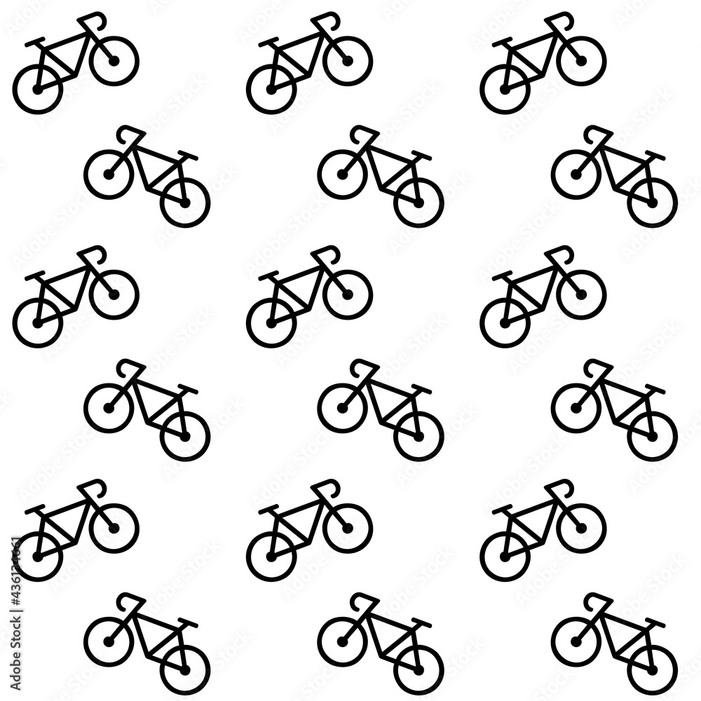 PATTERN BICYCLE ICON ISOLATED, BLACK WITH WHITE BACKGROUND PATTERN BICYCLE ICON ISOLATED, BLACK WITH WHITE BACKGROUND