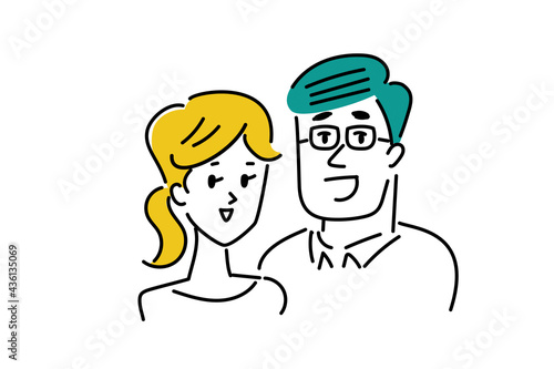 若いカップルのイラスト素材