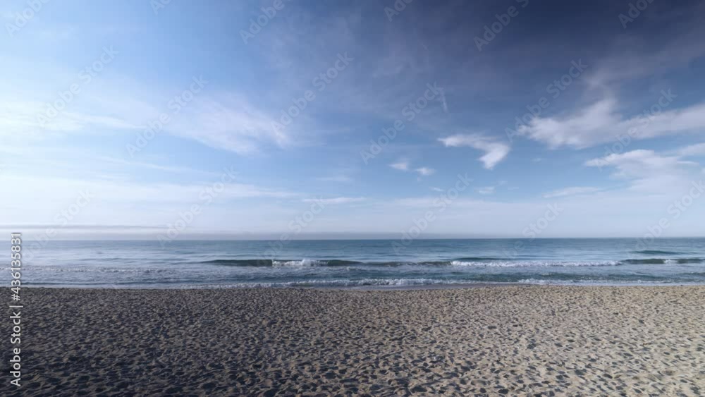 A beach and sea in the morning A beach and sea in the morning