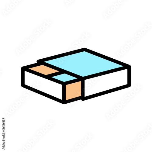 match box color icon vector. match box sign. isolated symbol illustration