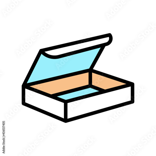 delivering package box color icon vector. delivering package box sign. isolated symbol illustration