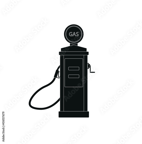 gasoline or diesel pump icon on white background