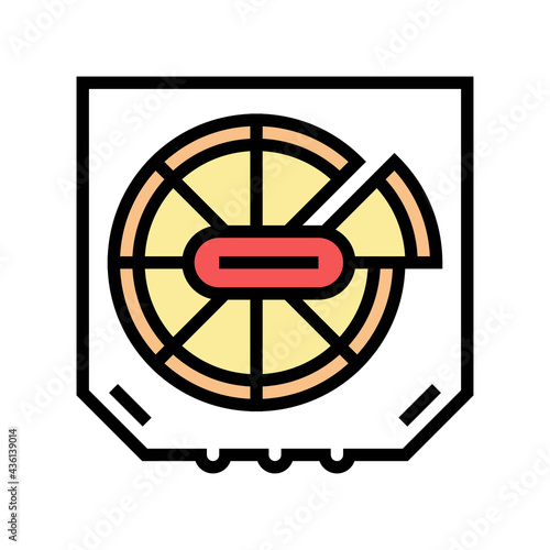 pizza box color icon vector. pizza box sign. isolated symbol illustration