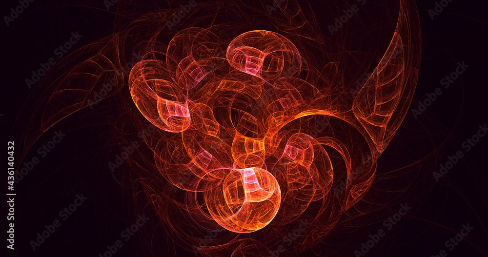 Fototapeta premium 3D rendering abstract multicolor fractal light background