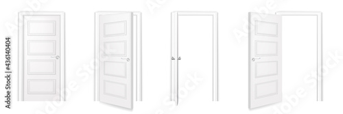 Bild auf Leinwand White door set