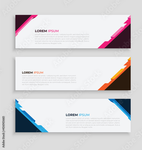 Creative, modern, web banner design template isolated on grey background. Promotional web banner background.Vector ad design.